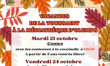 Lire la suite à propos de l’article Vacances de la Toussaint à la médiathèque