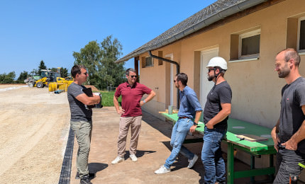 réunion de chantier stade de la garrigue